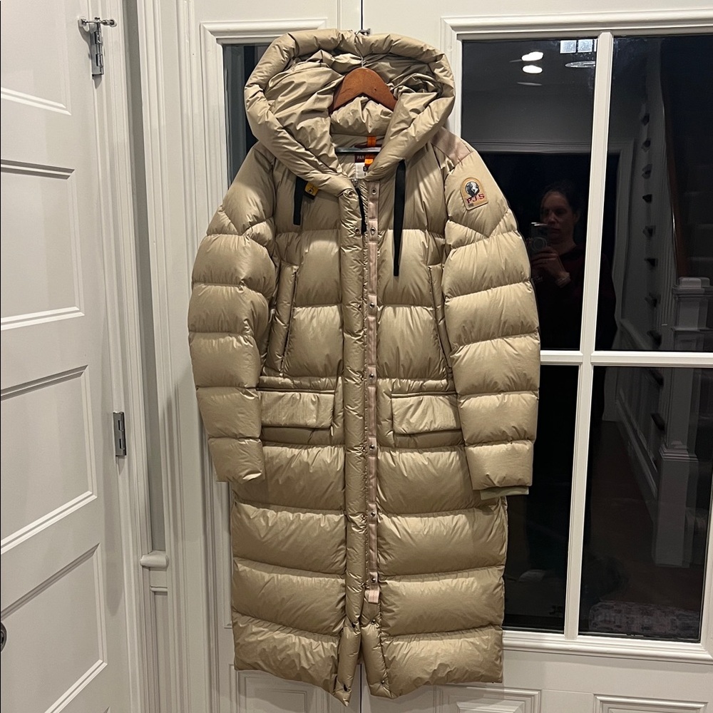 Parajumpers Women's Tan Hooded Puffer Jacket
